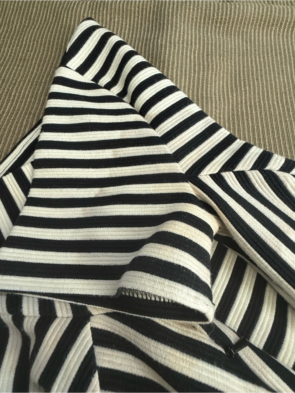 Madewell Womens Black & White Striped Fit & Flare Dress Short Sleeve Scoop Neck - Picture 5 of 8
